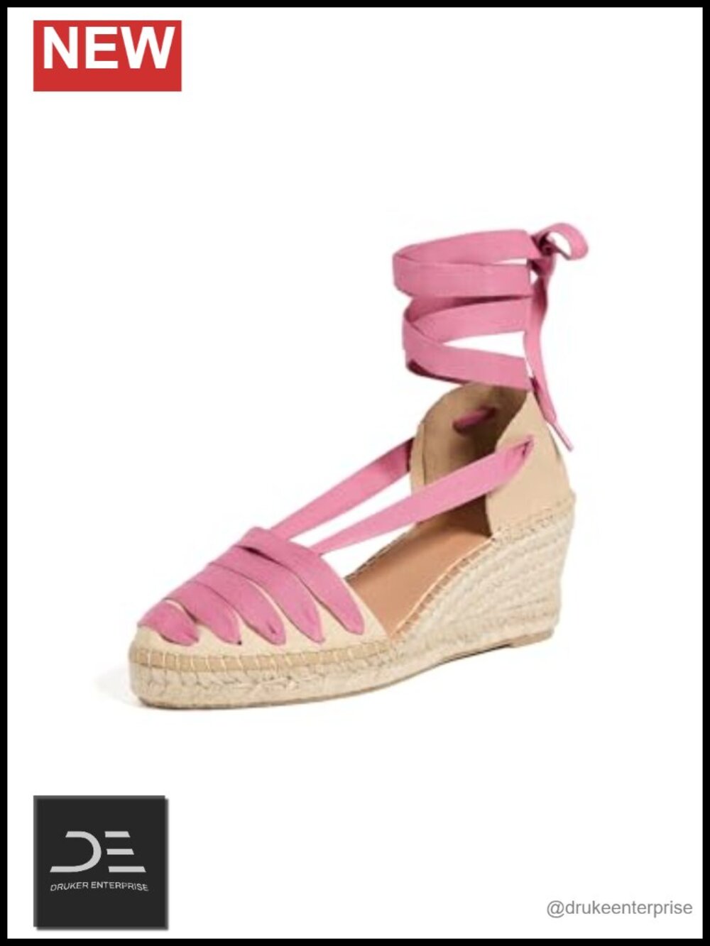Espadrille Wedge Sandals 2.5in Heel Ankle Strap